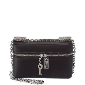 Dolce & Gabbana Sicily Medium Satin & Pavé Tubes Shoulder Bag, Black